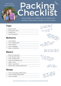 Travel Packing Tips  How to Pack a Carry-On + Packing Checklist