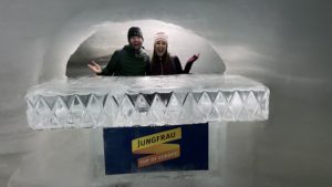 Jungfraujoch Ice Palace ice bar Aplins in the Alps