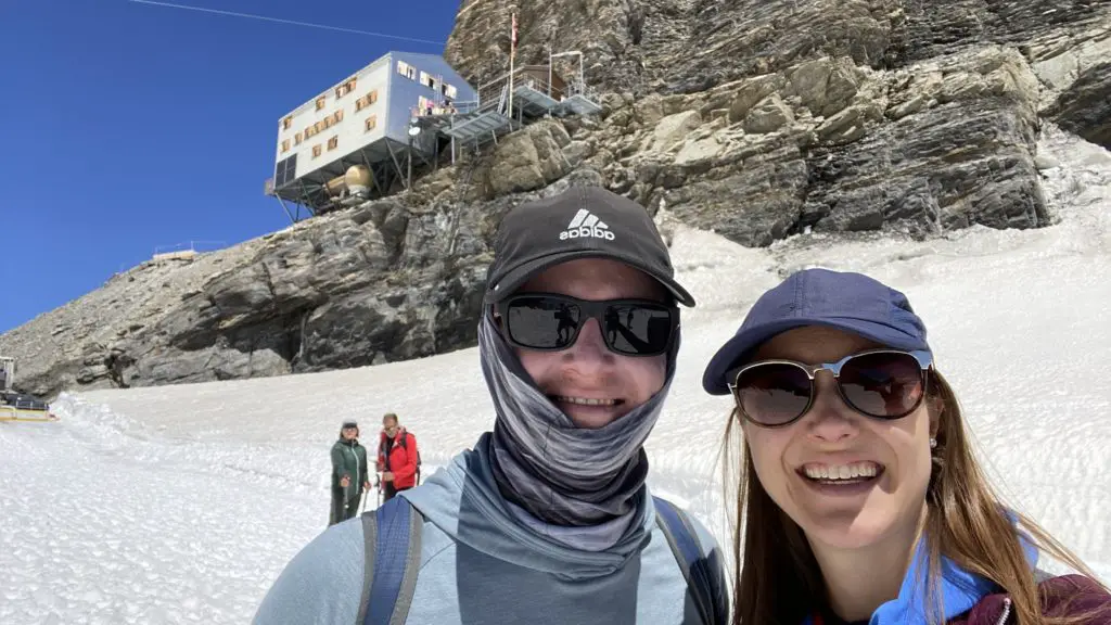 hike to the Monchsjochhutte monchsjoch hut Jungfraujoch Aplins in the Alps