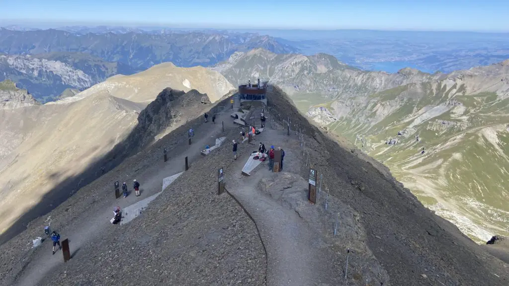 James Bond Walk of Fame and Piz Gloria View platform Schilthorn Switzerland by Aplins in the Alps