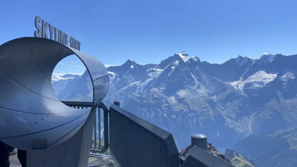 James Bond Schilthorn Skyline View Platform observation platform in the Swiss Alps by Aplins in the Alps