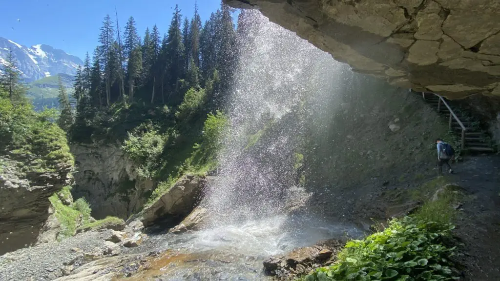 Sprutz waterfall near murren switzerland 1 day itinerary near lauterbrunnen valley by aplins in the alps