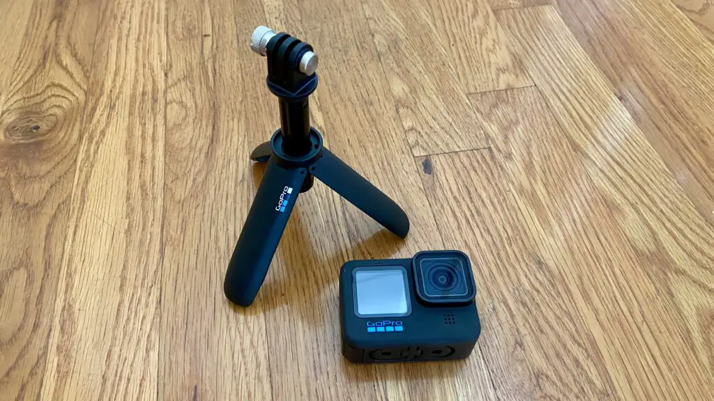 GoPro 10 and Go Pro accessories tripod for youtube travel videos aplins in the alps