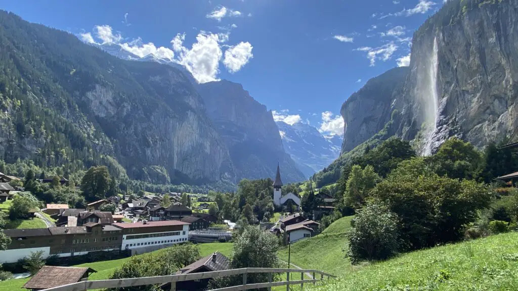 Lauterbrunnen valley switzerland jungfrau region bernese oberland aplins in the alps