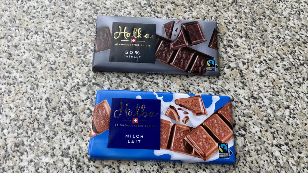 Halba chocolate Aplins in the Alps Swiss chocolate