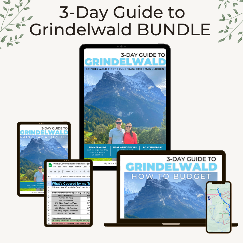 3 Days in Grindelwald Switzerland bundle by aplins in the alps