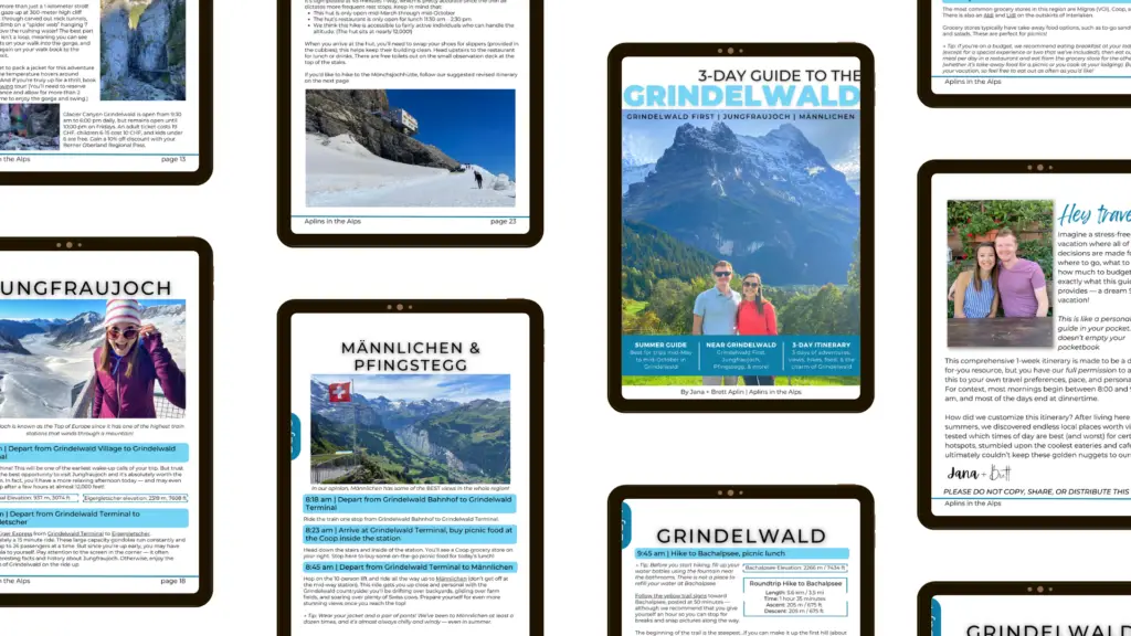 3 Days in Grindelwald Switzerland bundle by aplins in the alps