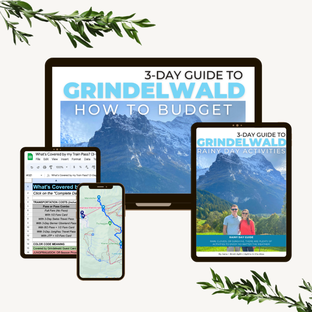 Swiss Travel Guide bundle 3 Days in Grindelwald Switzerland by aplins in the alps