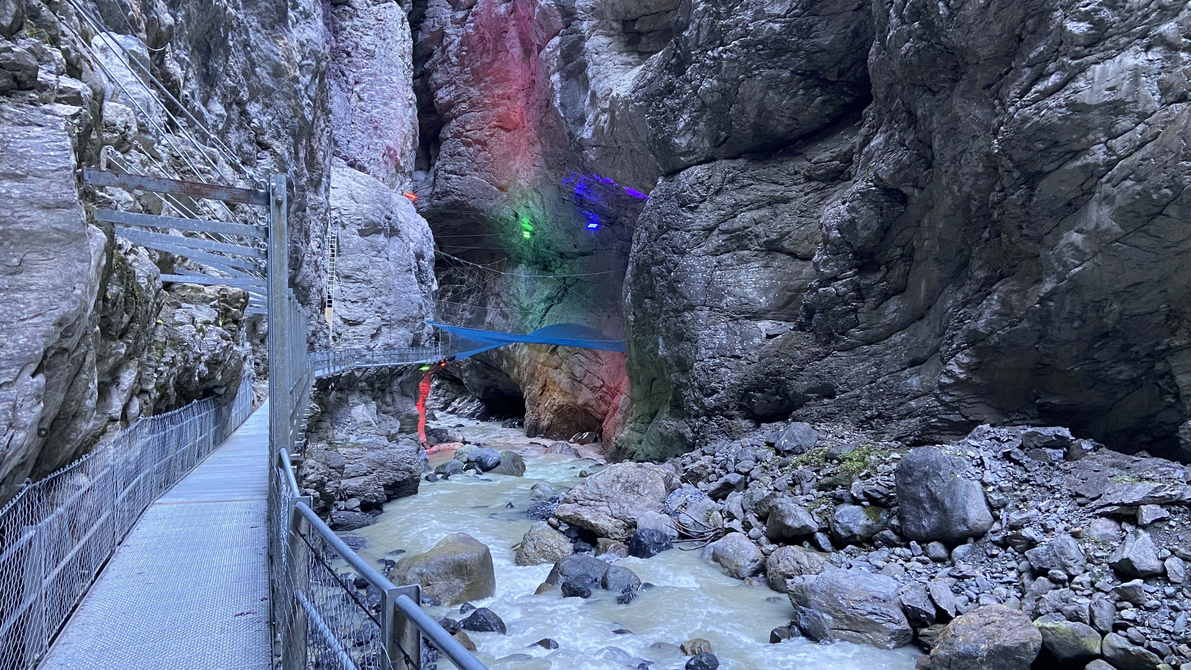 grindelwald glacier canyon gorge spider web aplins in the alps