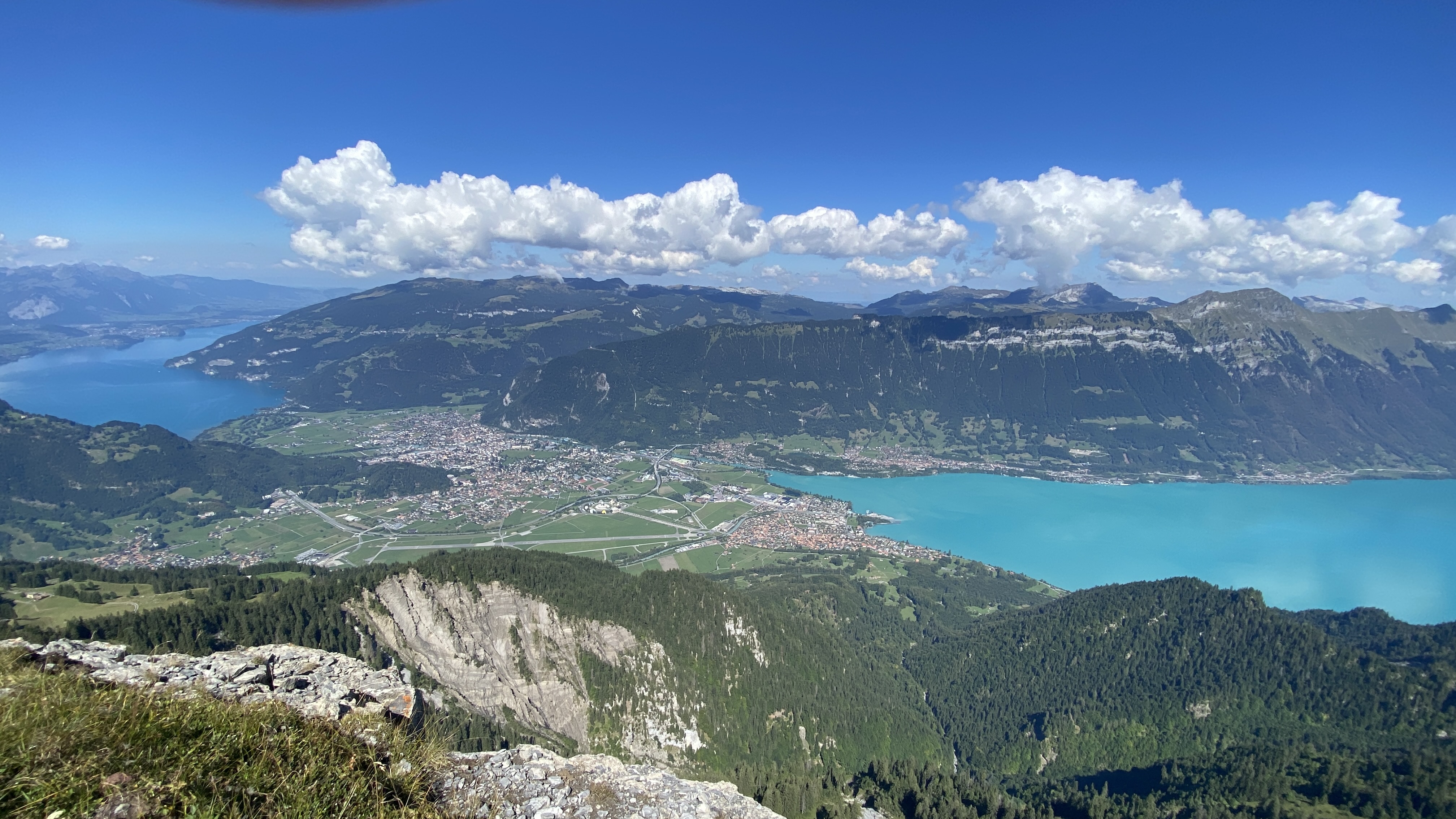 views of lake brienz and lake thun from schynige platte switzerland