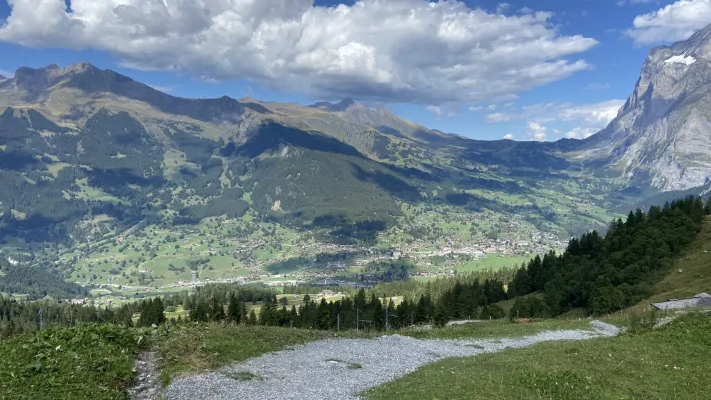 view of grindelwald from alpiglen