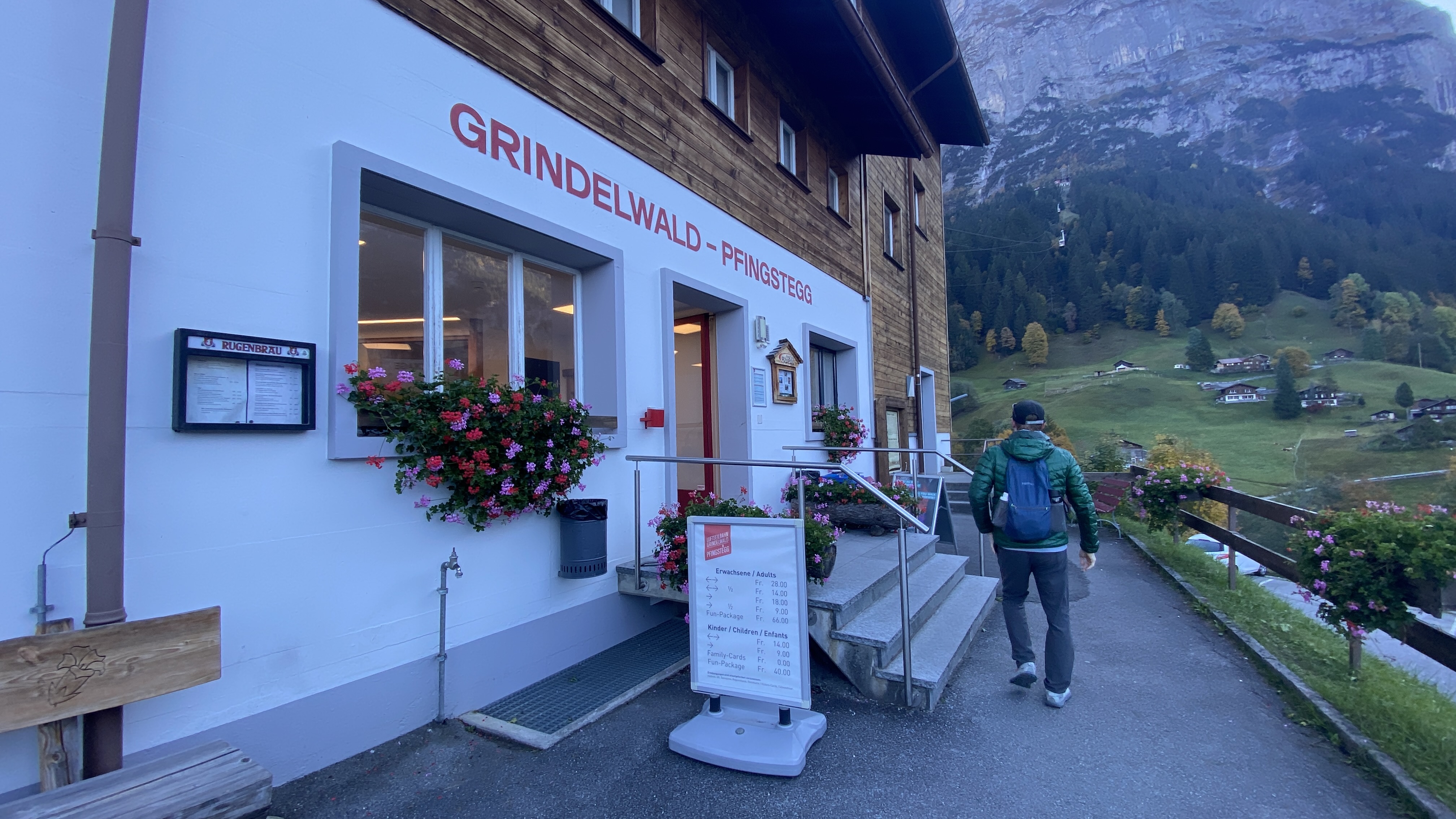 Pfingsteggbahn cable car station in Grindelwald, Switzerland