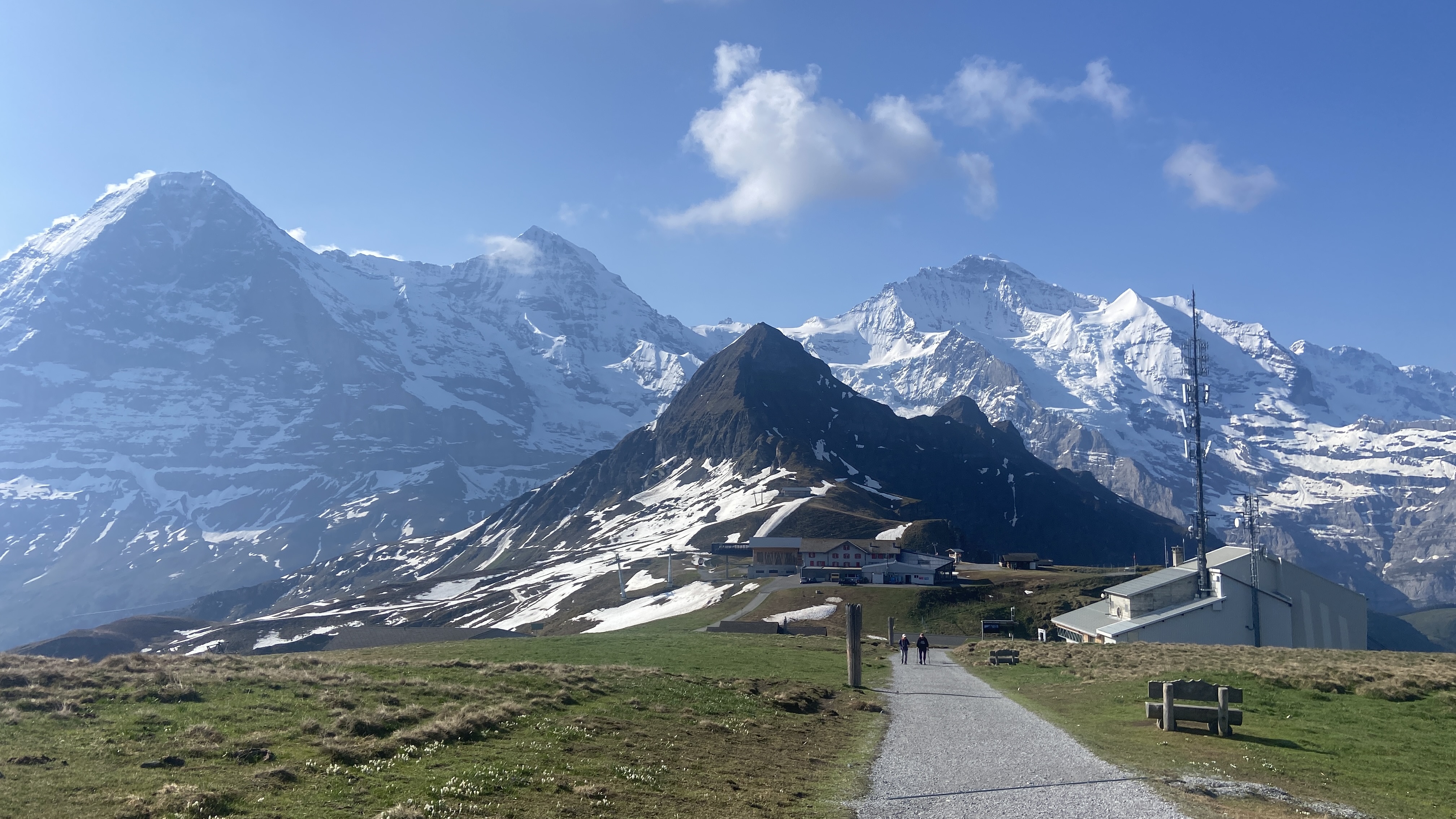 View of the Eiger, monch, and jungfrau from mannlichen
