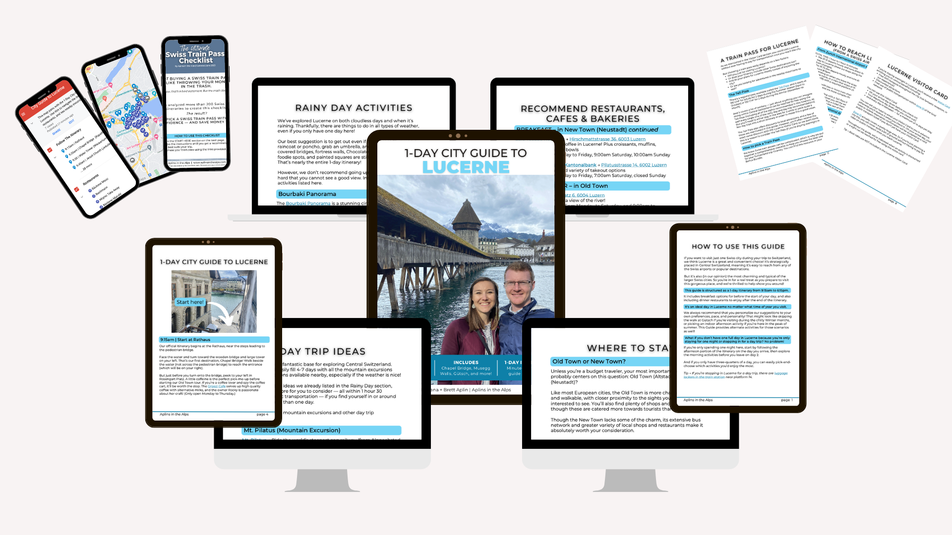 Sample pages from the Lucerne City Guide