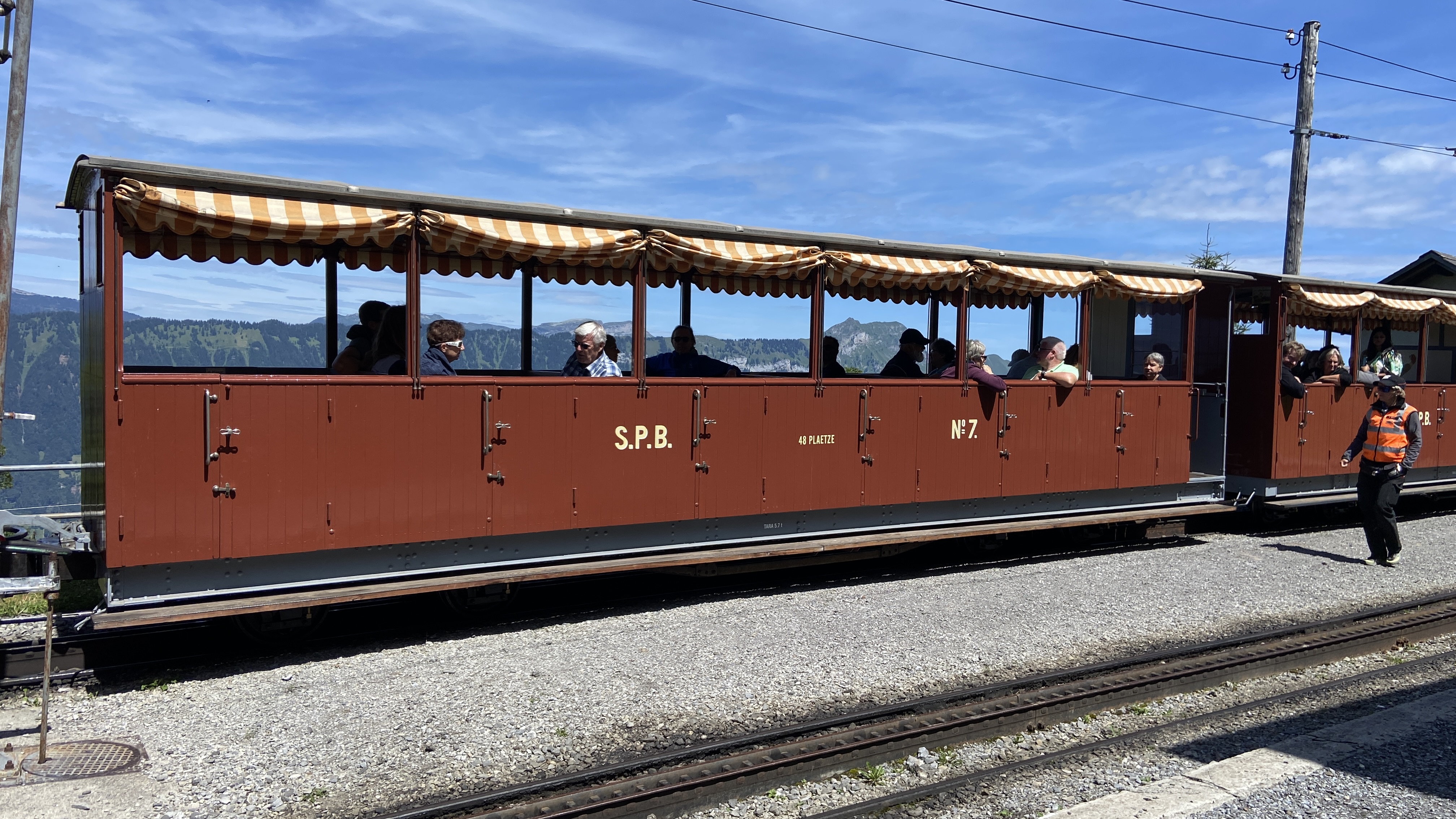Schynige Platte bahn historic cogwheel train in Switzerland
