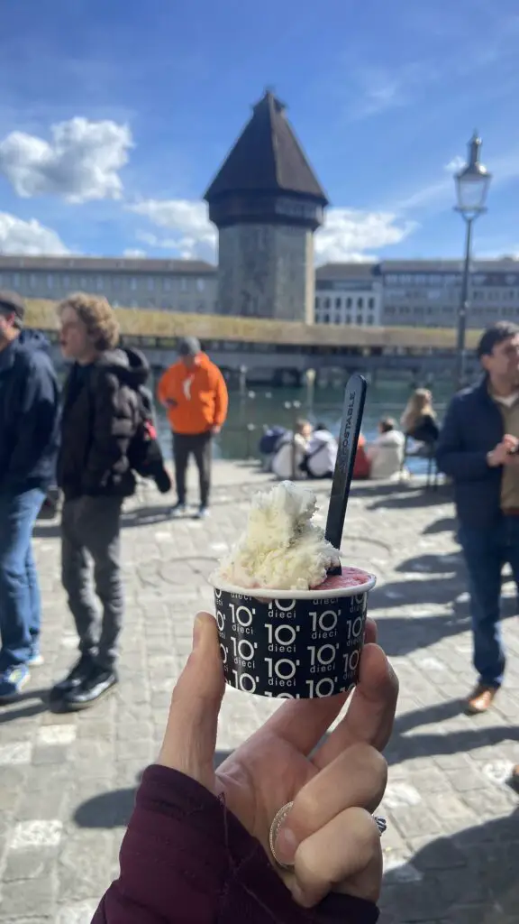 gelato from 10' dieci in lucerne switzerland