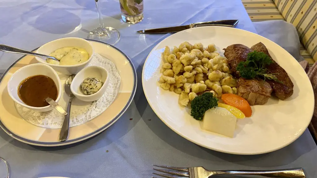 Lamb and vegetables from spycher restaurant zermatt switzerland