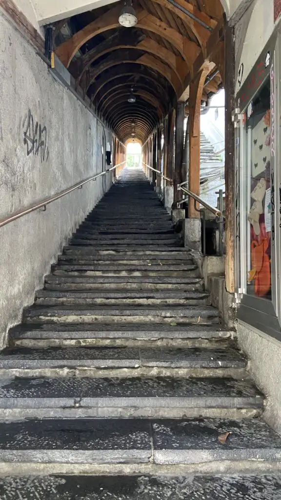 kirchtreppe in thun switzerland covered steps