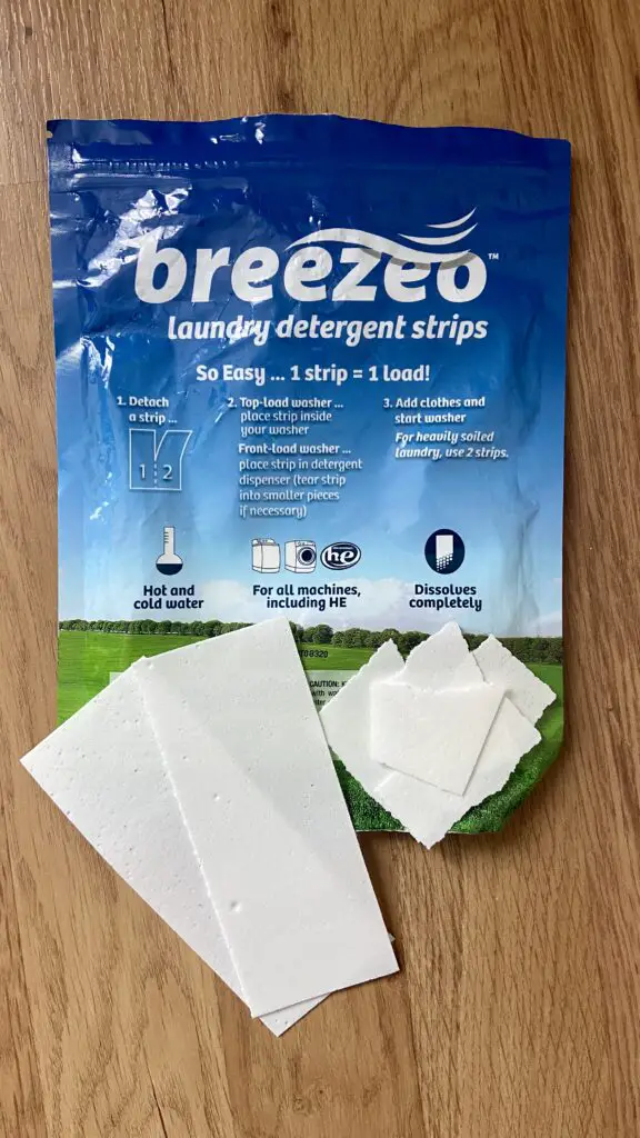 breezeo laundry detergent sheets and pieces