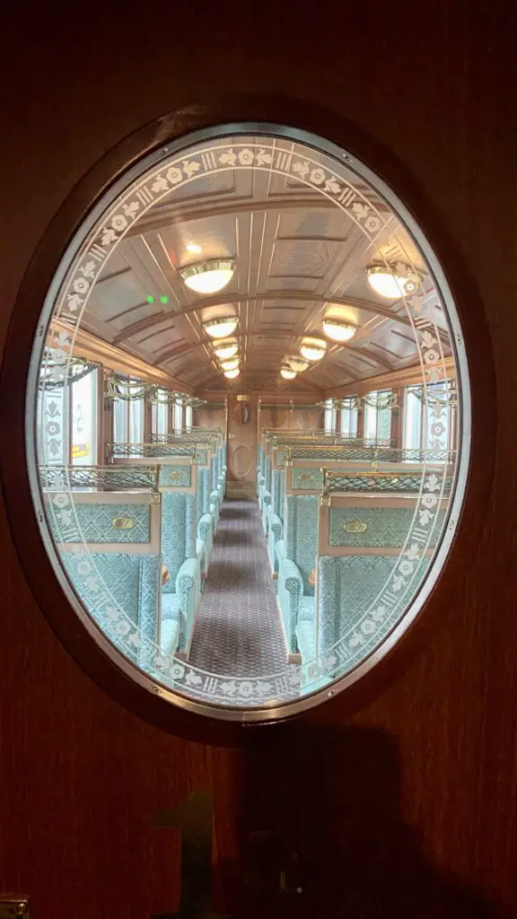 looking through the glass of the goldenpass express belle epoch first class carriage