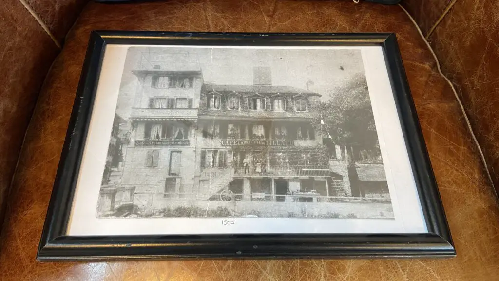 old photograph of the aarburg hotel and cafe interlaken switzerland unterseen