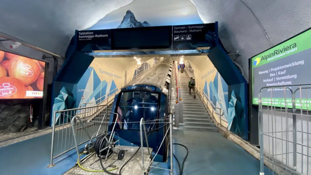 sunnegga blauherd rothorn funicular underground zermatt switzerland