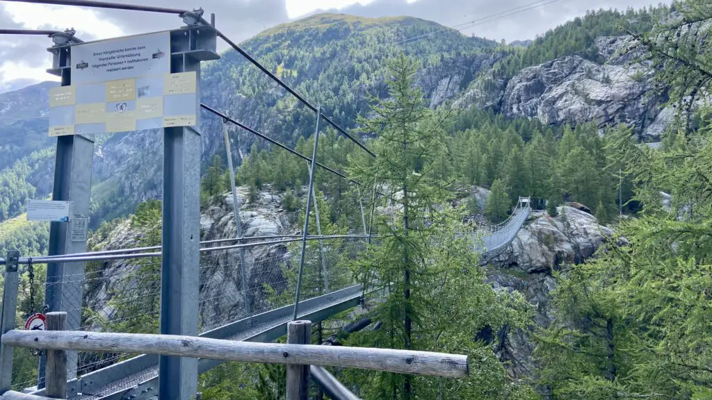 suspension bridge Furi Zermatt