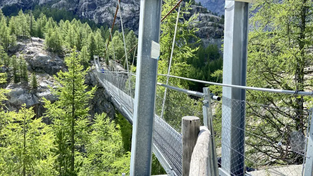 Furi suspension bridge Zermatt switzerland 