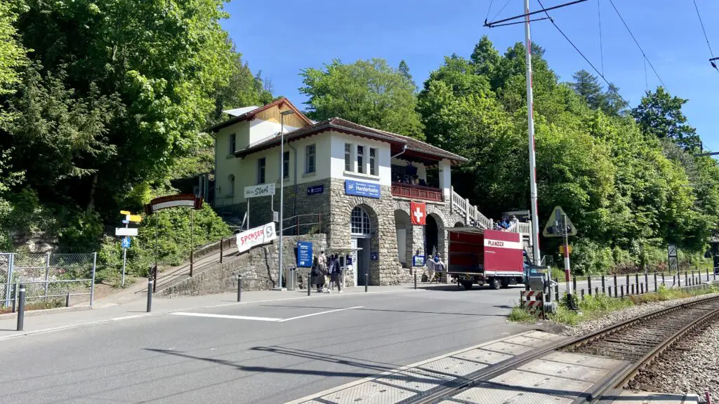 harder kulm funicular station in interlaken switzerland