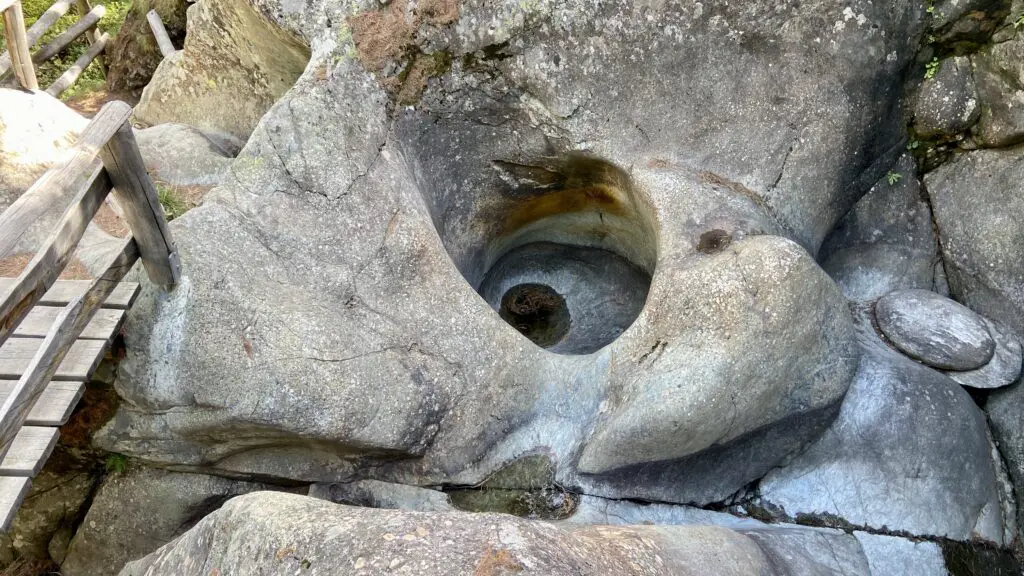 pothole in the glacier garden gletschergarten furi zermatt switzerland