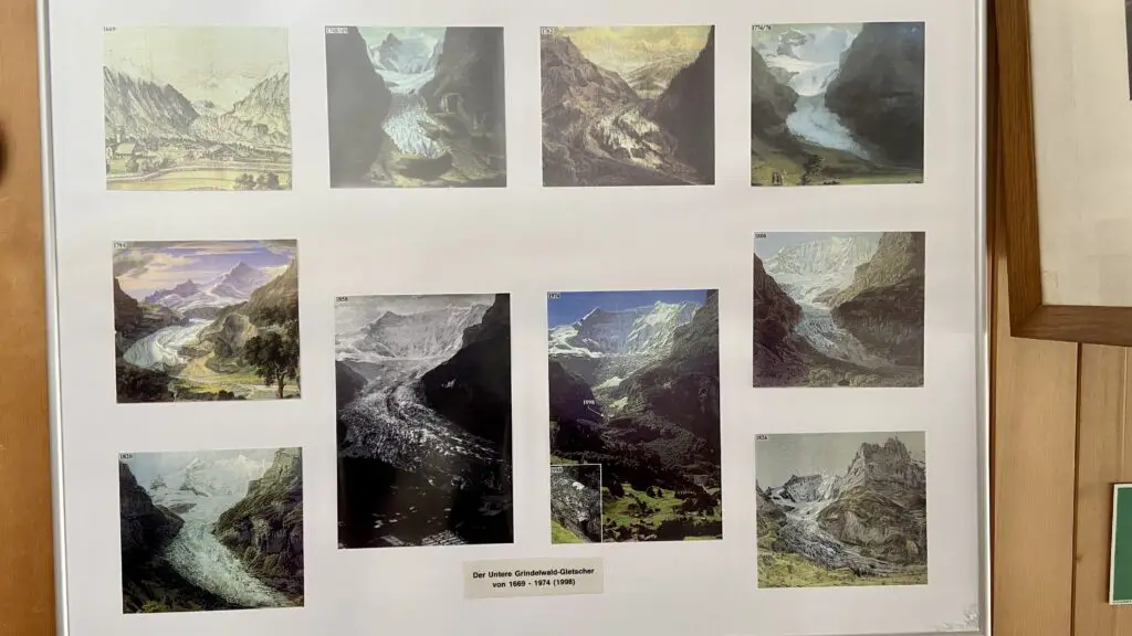 glacier photographs at grindelwald museum in grindelwald switzerland