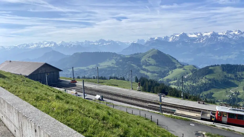 rigi kulm train station and views