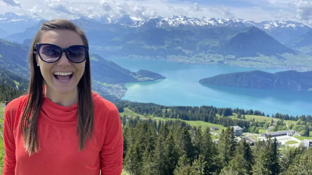 jana from aplins in the alps on the rotstockweg mt rigi switzerland