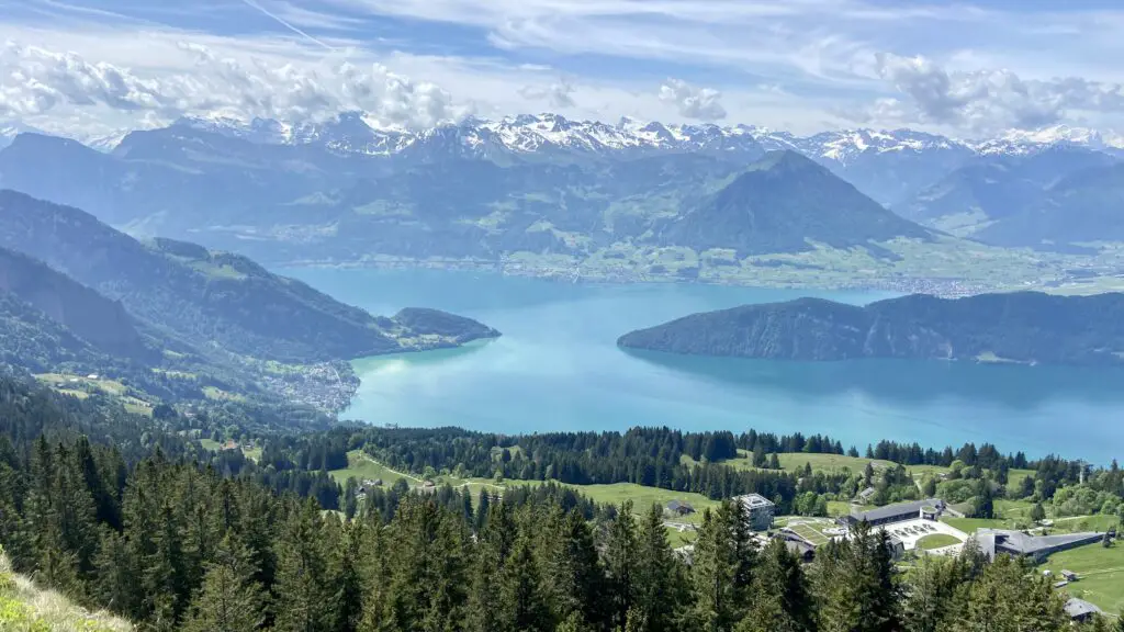 view from mt rigi rotstock hike