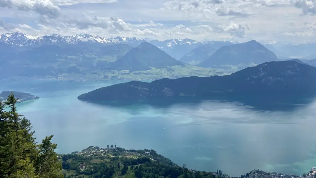 view from Rigi Classic Hike Kaenzeli lookout near rigi kaltbad switzerland