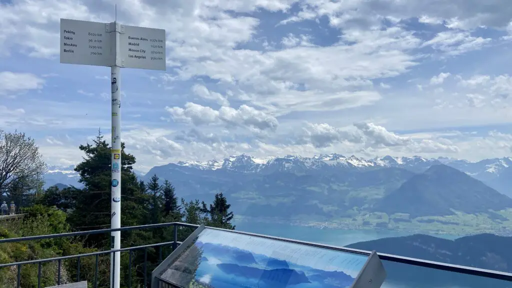 Rigi Classic Hike Kaenzeli lookout near rigi kaltbad switzerland