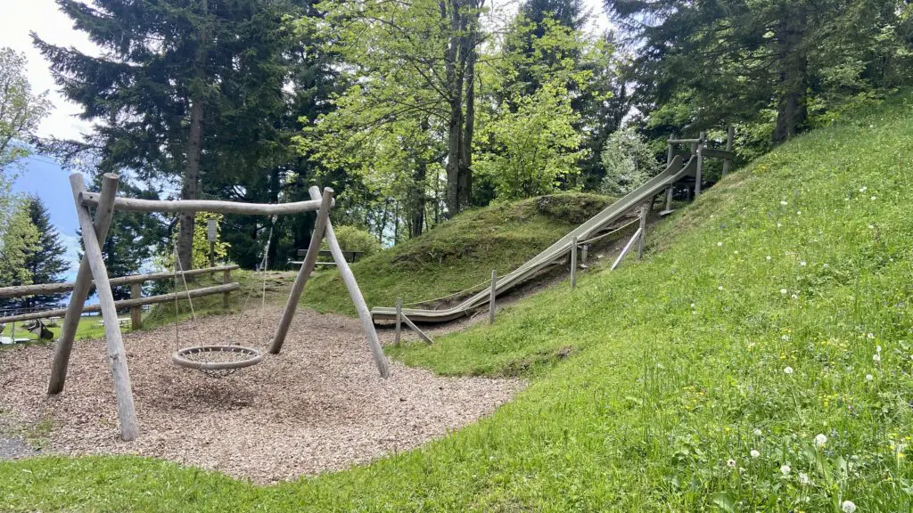 rigiland playground swings and slide at rigi kaltbad switzerland