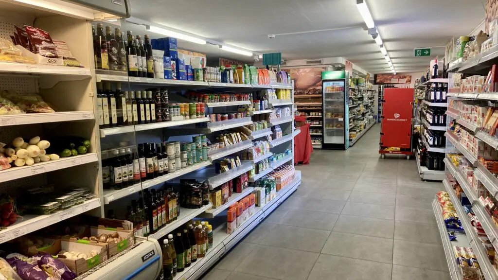 swiss snacks in rigi dorfladen grocery store at rigi kaltbad switzerland