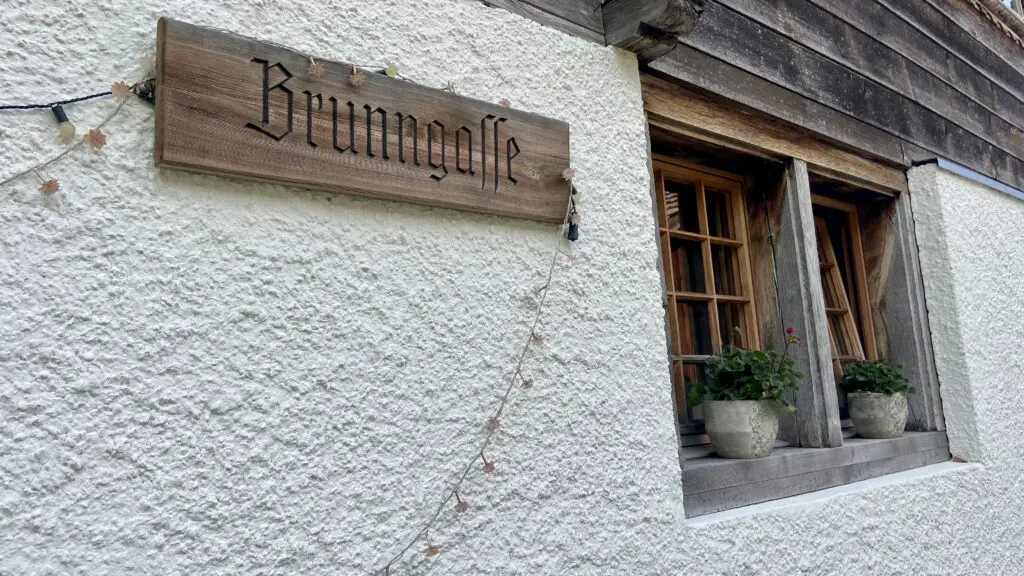 Brunngasse street sign brienz switzerland