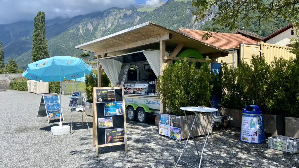 hang out at the brienz gelato food truck in lake brienz best gelato in brienz switzerland