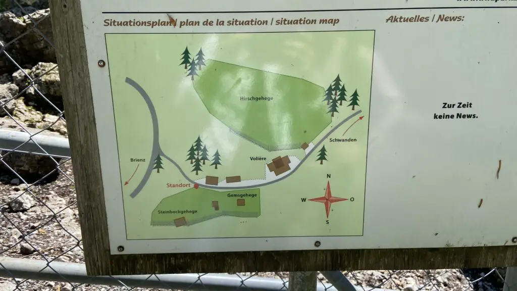 map of wildpark brienz switzerland