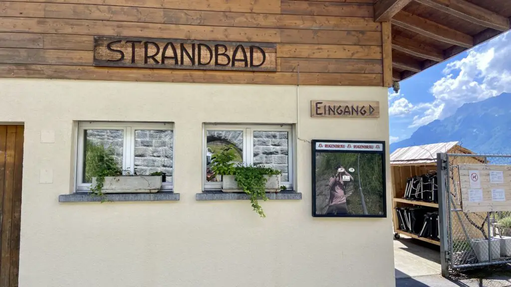 entrance to strandbad brienz swimming