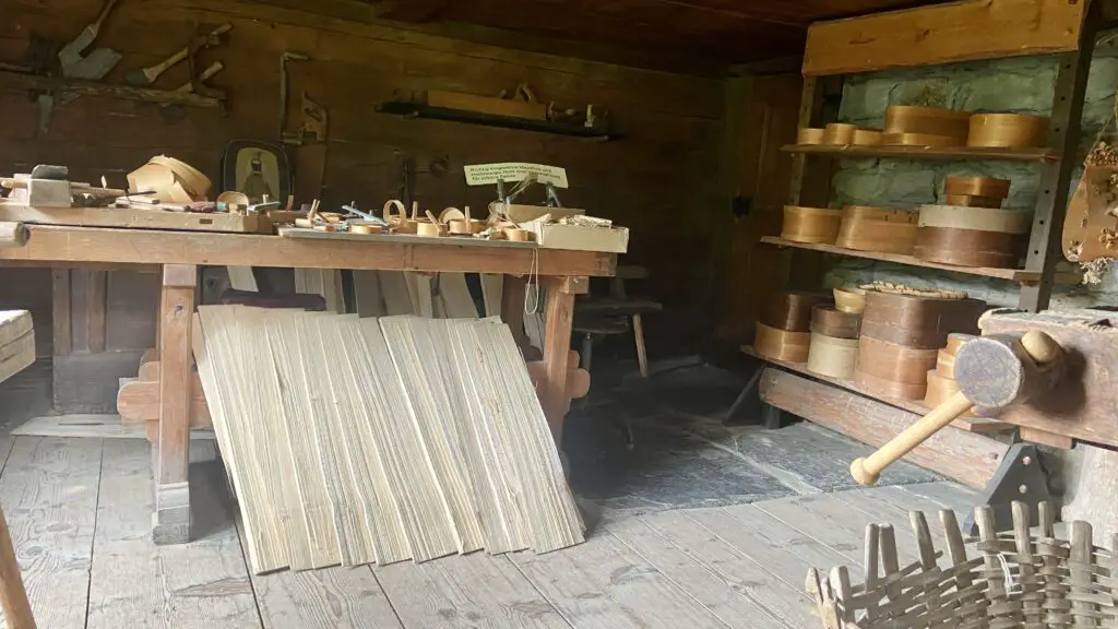 basket making workshop at ballenberg outdoor museum brienz switzerland