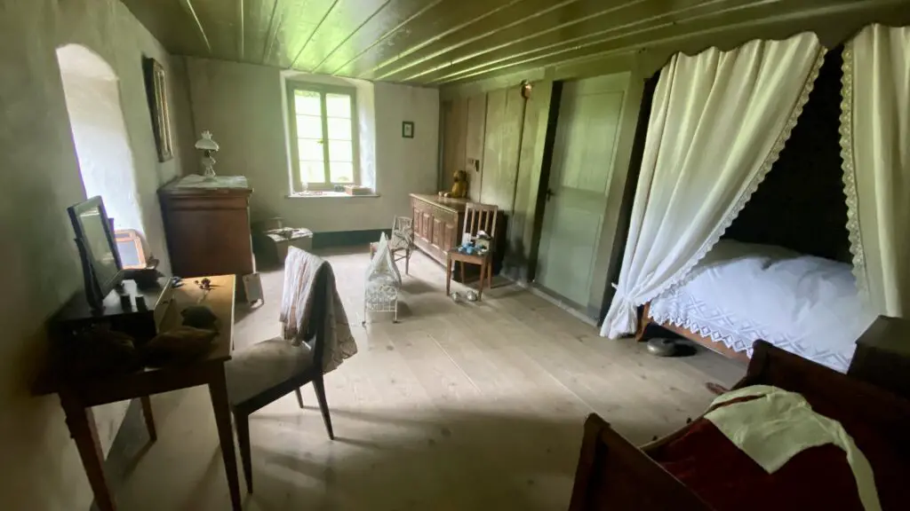 interior of an old swiss home at ballenberg outdoor museum brienz switzerland