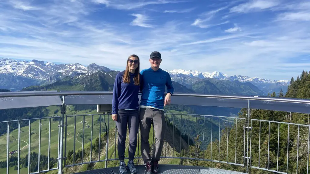 Jana and Brett at the Stanserhorn Switzerland