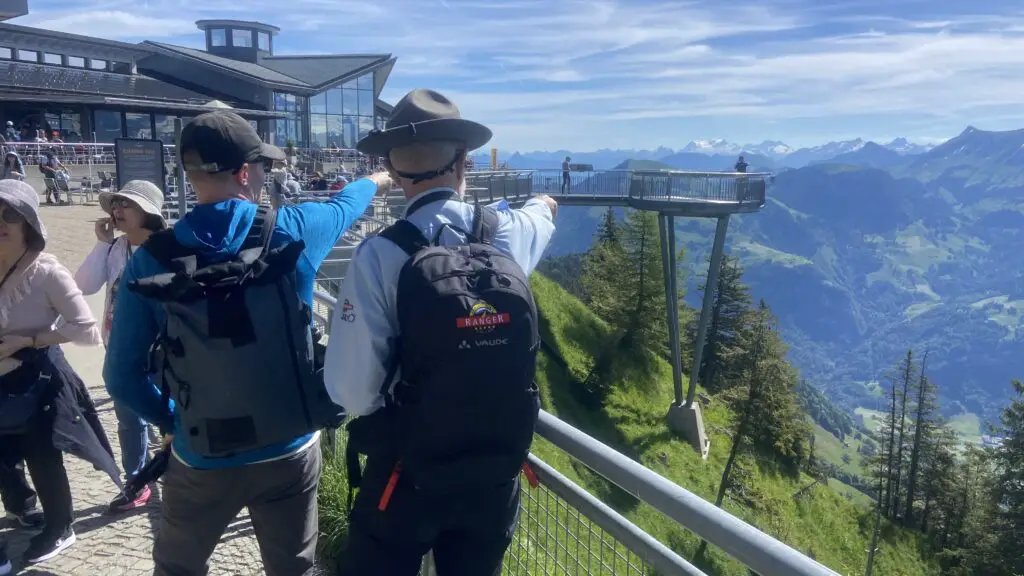 brett talking with stanserhorn ranger