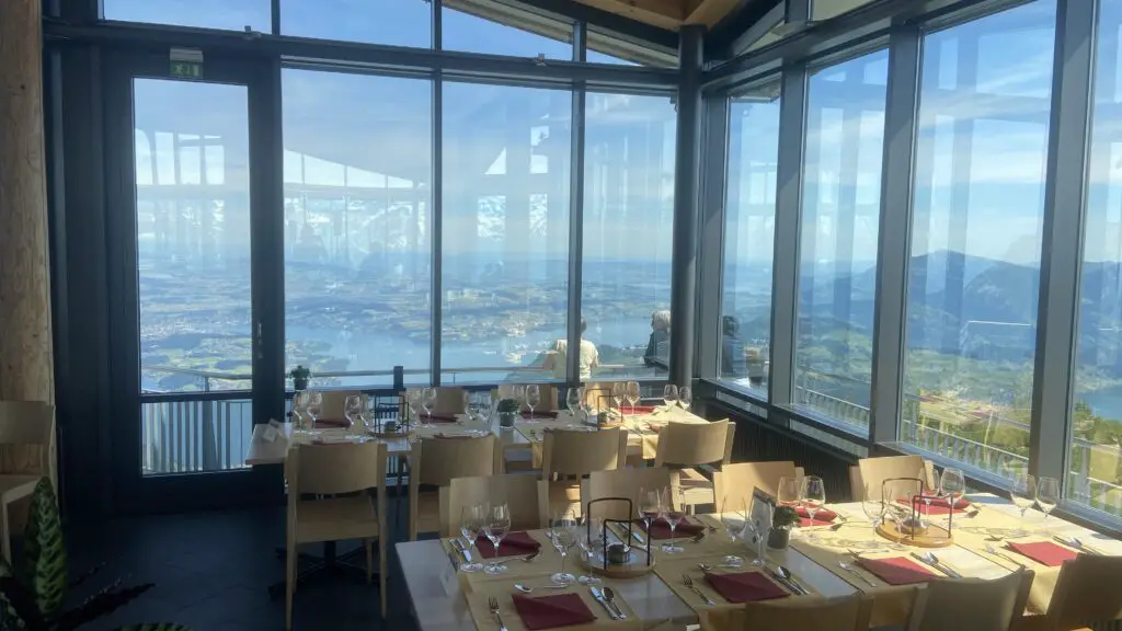 dining in the stanserhorn revolving restaurant