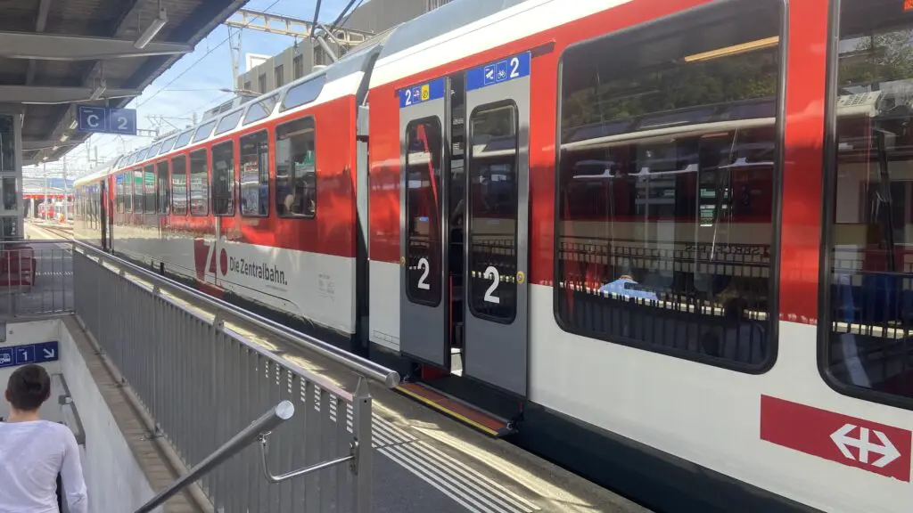 train in central Switzerland