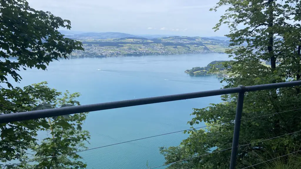 views of Lake Lucerne from the Felsenweg at Bürgenstock