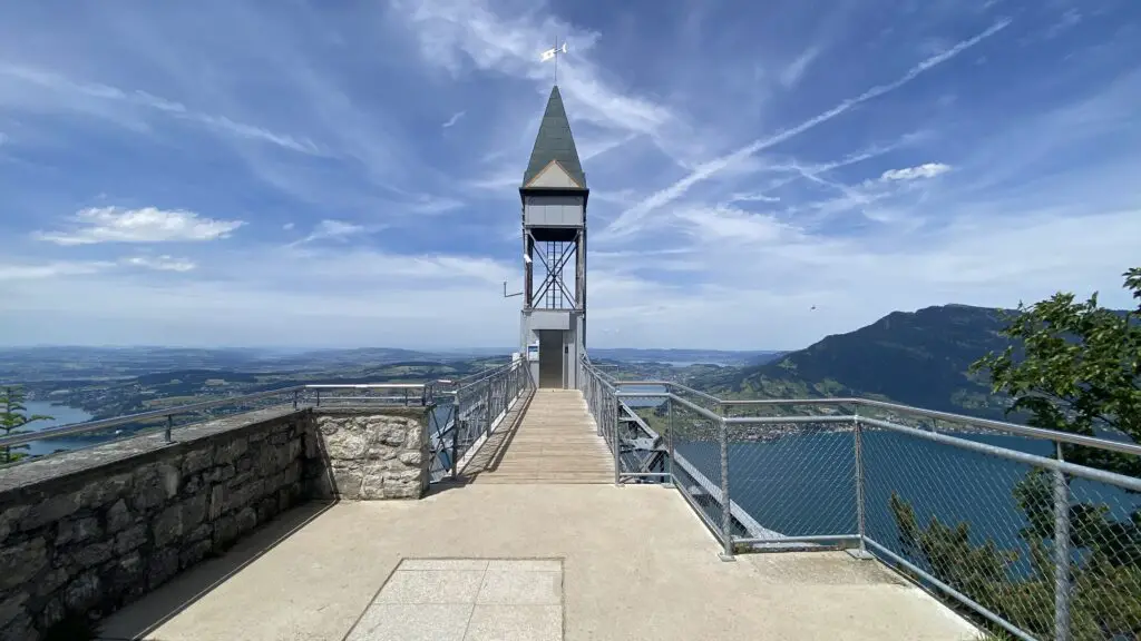 The top of the Hammetschwand Lift at Bürgenstock Resort